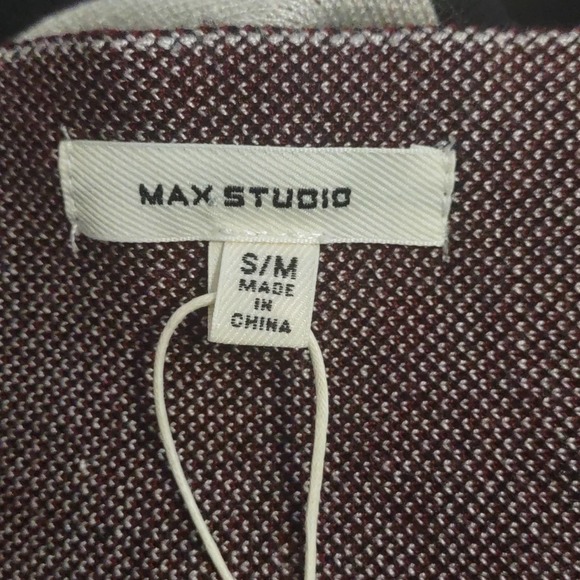 Max Studio Nash Sweater Knit Skirt S/M Black Wine - Picture 7 of 10